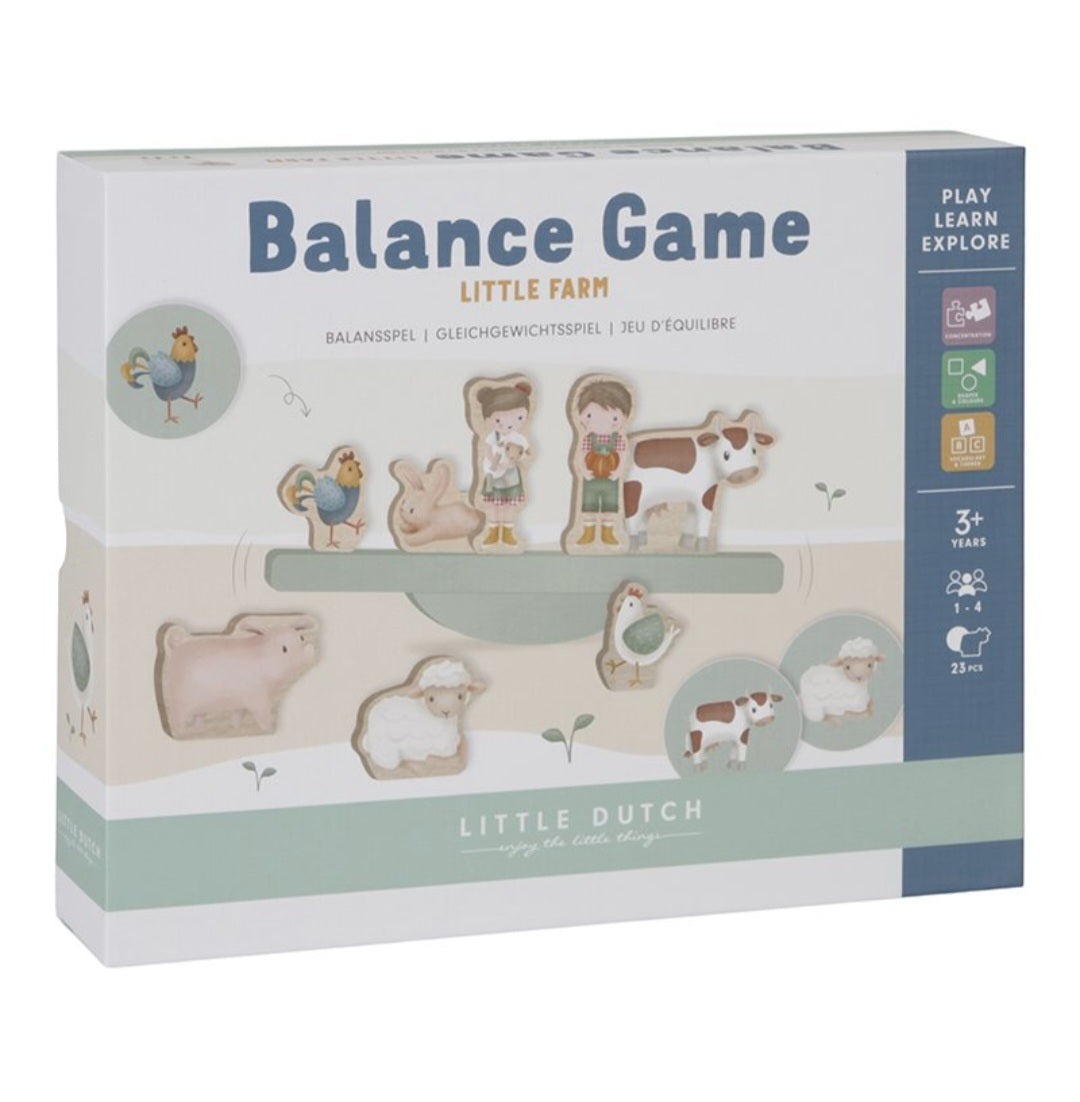 Jeu d'équilibre en bois thème de la ferme