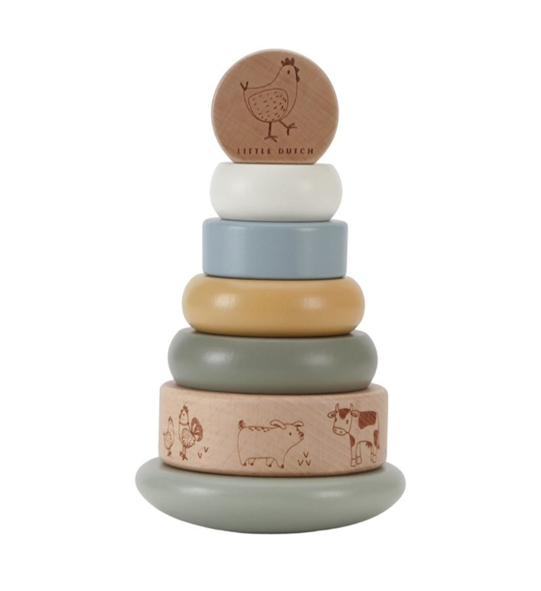 Tour à empiler en bois thème de la ferme 🧑🌾