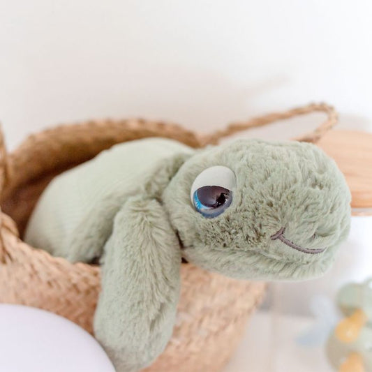 Peluche ultra - douce Tortue Sauge OB Designs - Tout Pour les Gamins 🇨🇵
