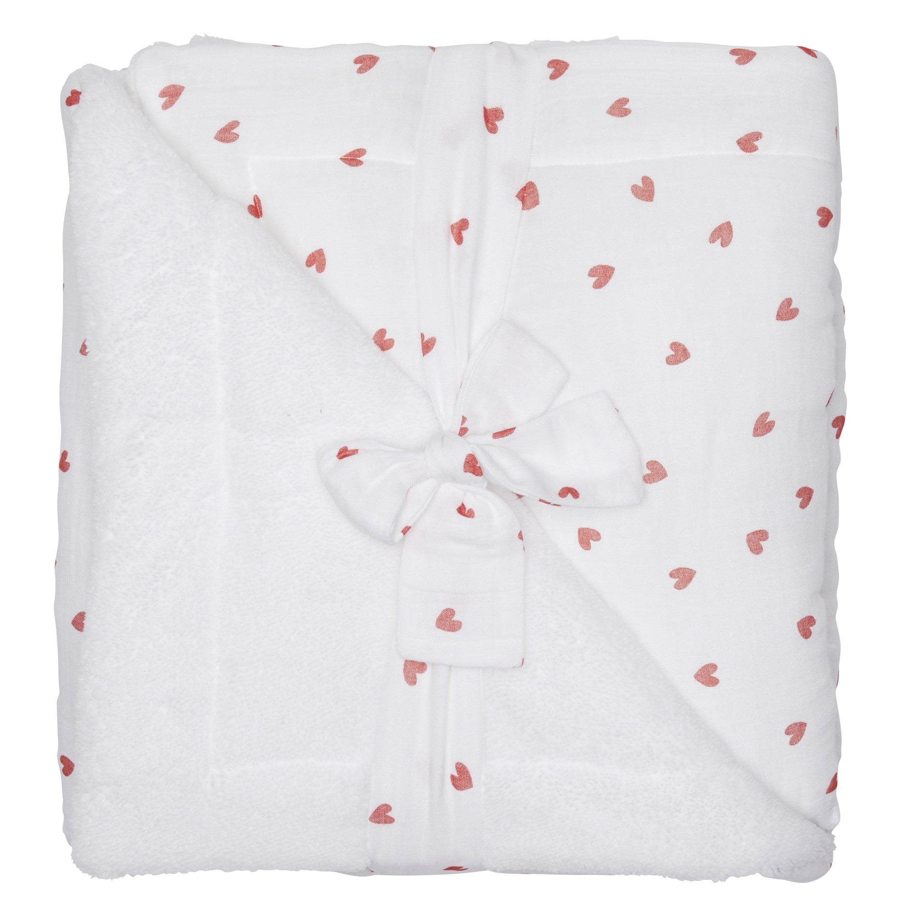 Couverture Luxe blanc/motif cœur Mon petit Cœur - Tout Pour les Gamins 🇨🇵​