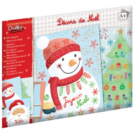 Kit support feuilles " Décor de Noël"