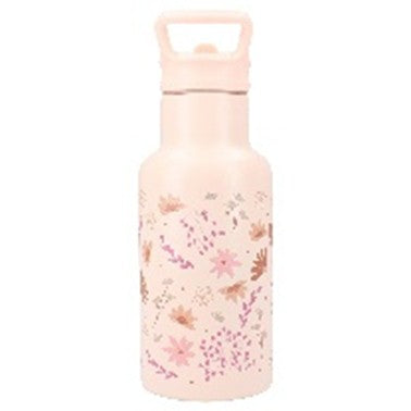 Gourde 350ml en acier inoxydable fleuri