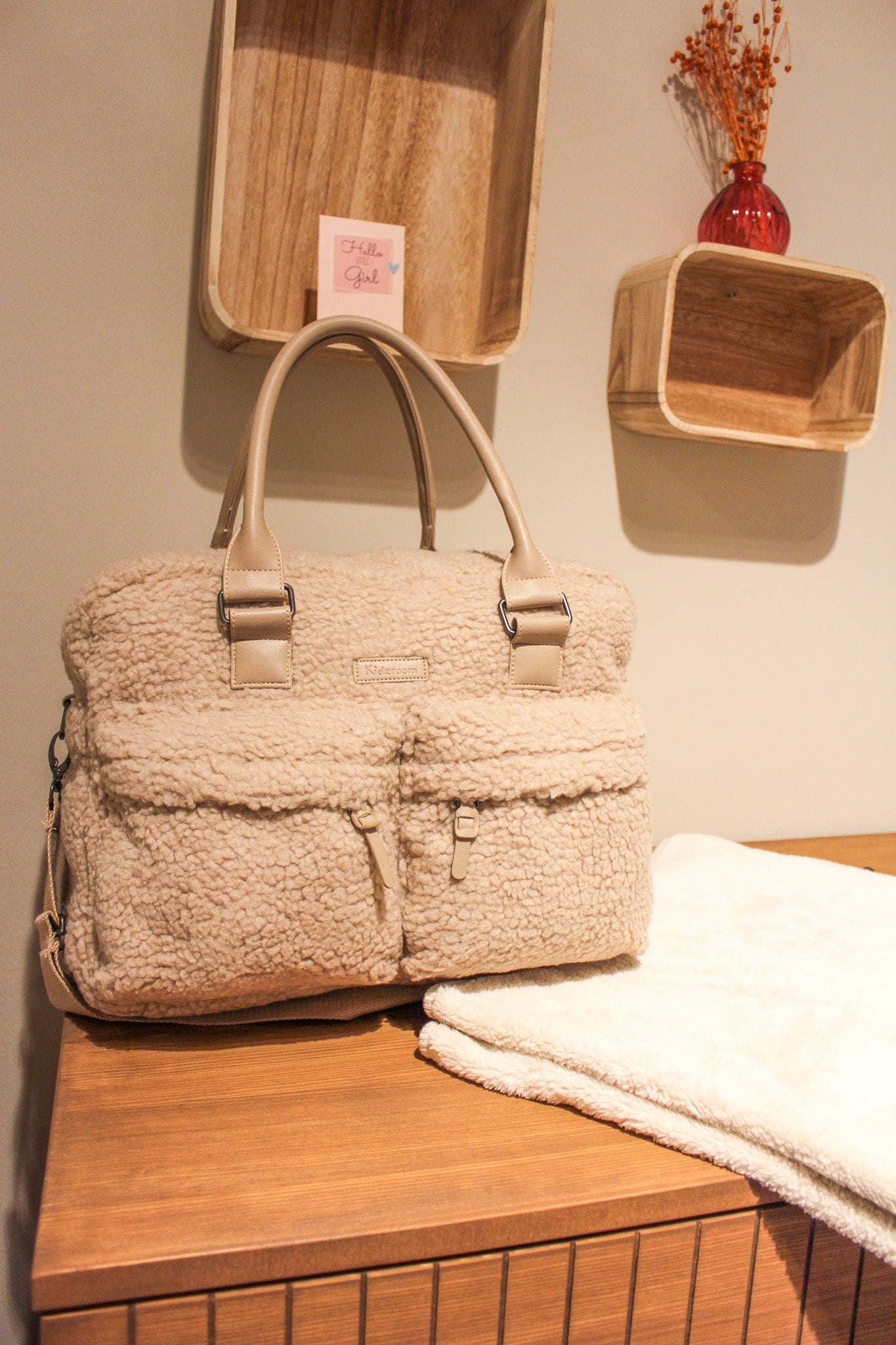 Sac à langer avec matelas à langer Sherpa beige - Tout Pour les Gamins 🇨🇵​